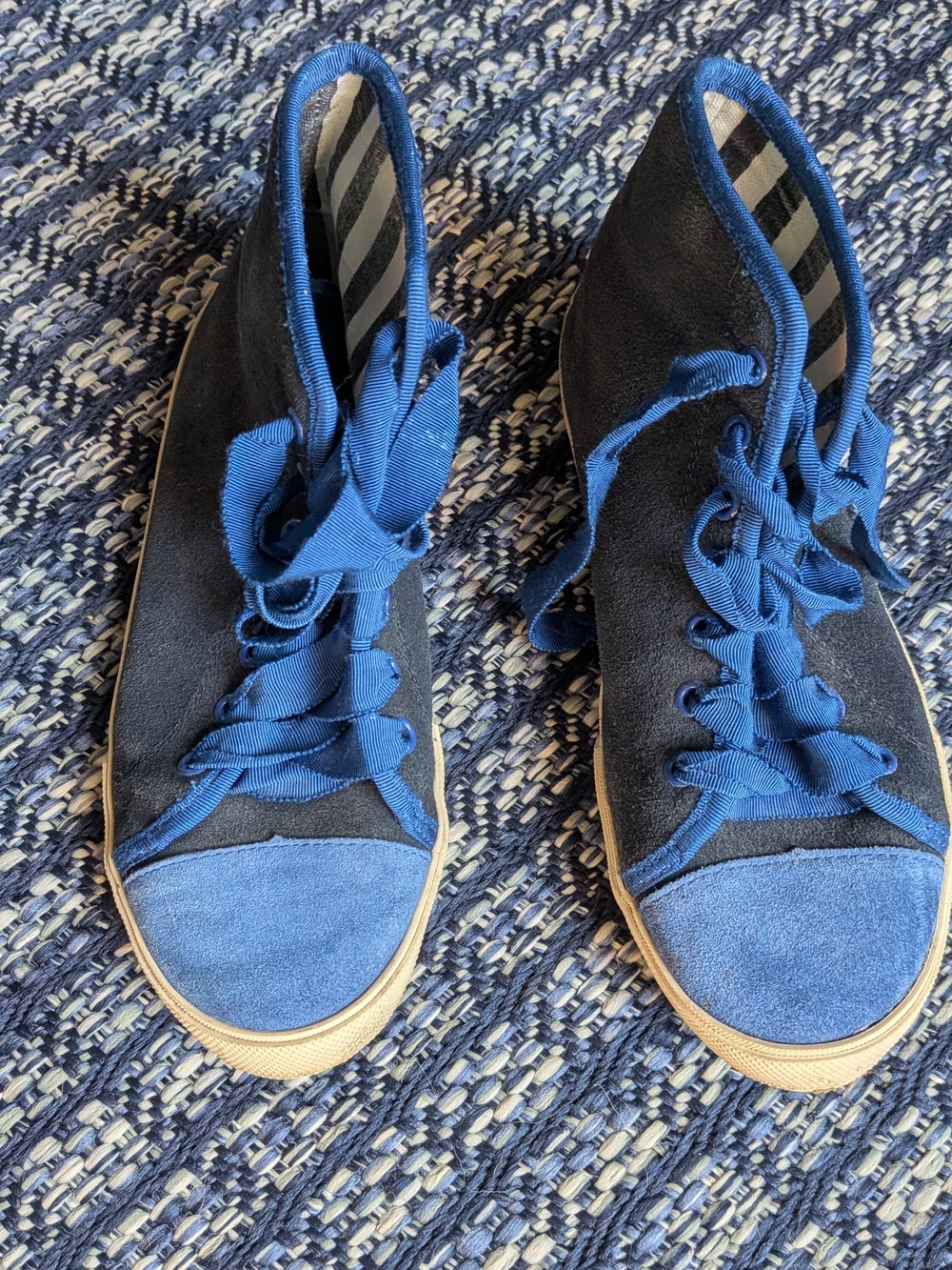 Kate Spade Lorna Navy Suede Women's High Tops Sneakers, Size 7